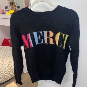 "Merci" Sweater